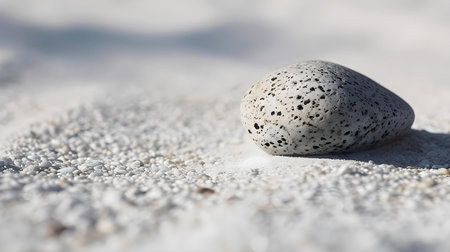 a rock sitting on top of a sandy beachの素材