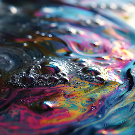 a close up of water bubbles on a surfaceの素材