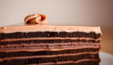 a close up of a piece of cake on a plateの素材