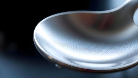 a close up of a spoon with a blurry backgroundの素材