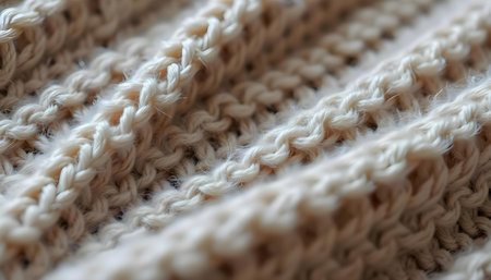a close up of a knitted blanketの素材