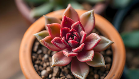 a close up of a small plant in a potの素材