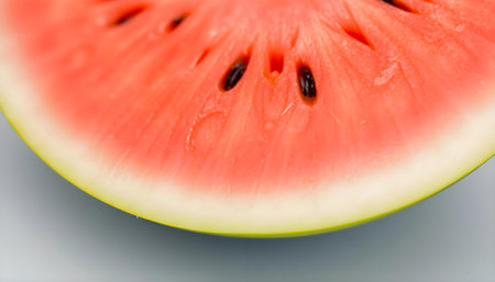 a slice of watermelon on a gray backgroundの素材