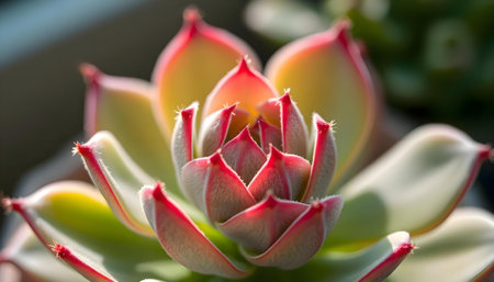 a close up of a flower in a potの素材