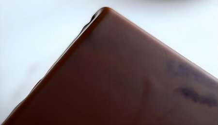 a close up of a chocolate cake on a tableの素材