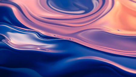 a close up of a blue and pink liquidの素材