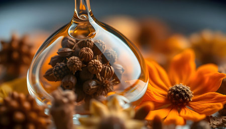 a glass vase filled with lots of flowersの素材