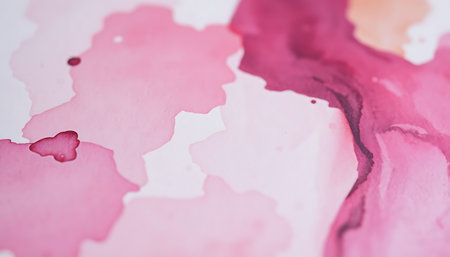 close up of a pink and yellow paintingの素材