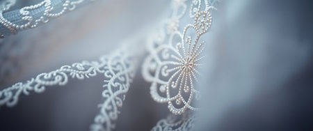 close up view of a lace curtainの素材