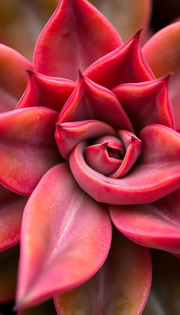 close up of a red flower on a plantの素材