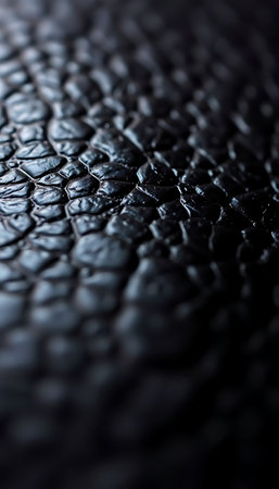 close up of a black leather textureの素材