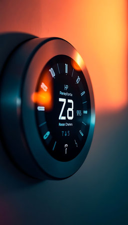 close up of a clock on a wallの素材