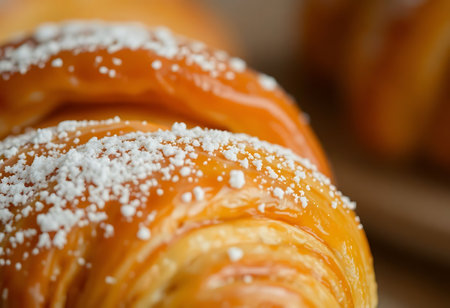 pastry with powdered sugar on top of itの素材