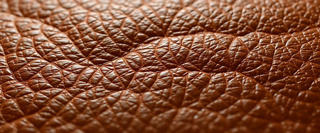close up of a brown leather textureの素材