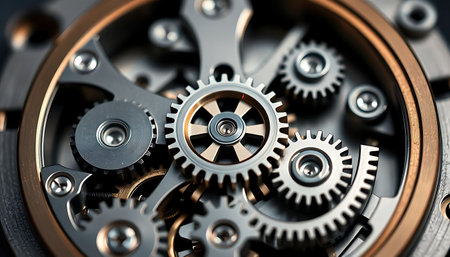 close up view of a watch faceの素材