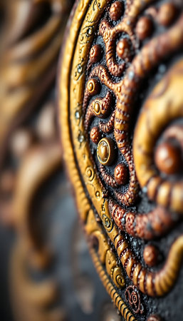 close up view of a decorative objectの素材