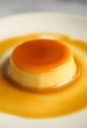 white plate topped with an orange sauceの素材
