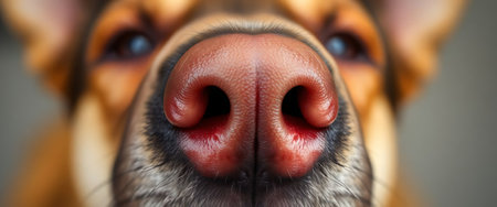 close up of a dog's nose and noseの素材