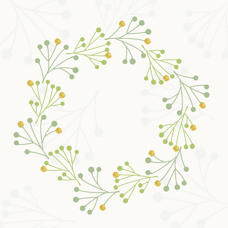 Green plants frame Illustrationのイラスト素材