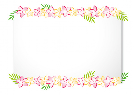 Tropical floral frameのイラスト素材