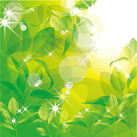 Fresh green background illustrationsのイラスト素材