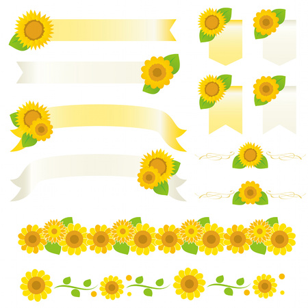 Sunflower Illustrationのイラスト素材