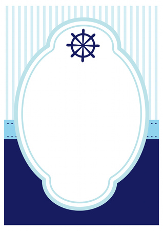 Card design of marine styleのイラスト素材
