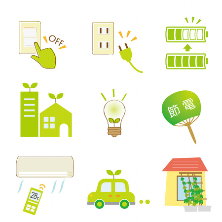 Eco icon setのイラスト素材