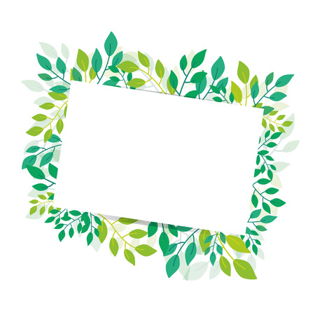 Background illustration of green leavesのイラスト素材