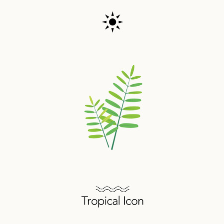Cute leaf tropical iconのイラスト素材