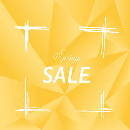 Polygon style background illustration for spring saleのイラスト素材