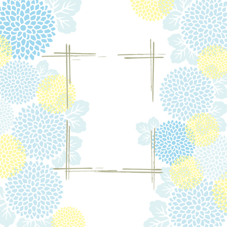 Vector illustration of geometric flowersのイラスト素材