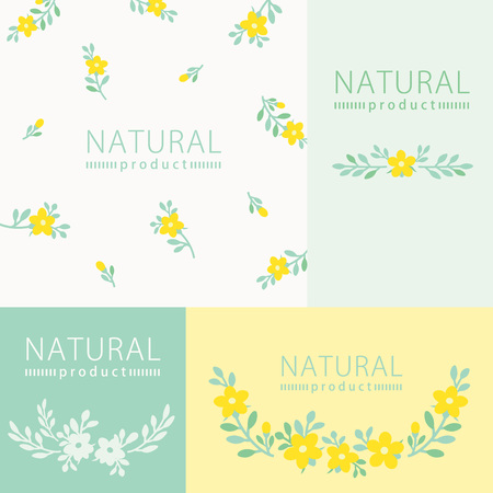 Vector card design template for natural productのイラスト素材