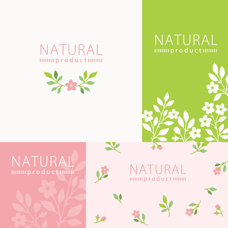 Vector card design template for natural productのイラスト素材