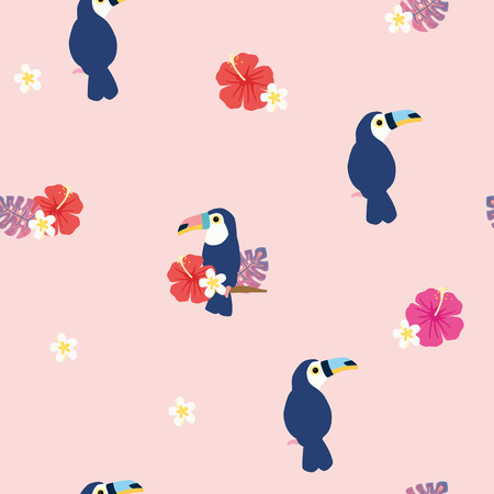 Seamless pattern of toucanのイラスト素材