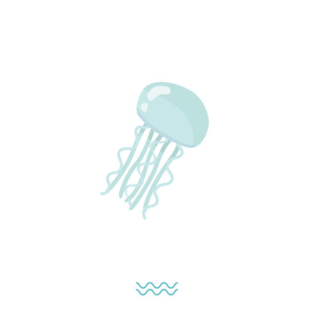 Vector illustration of jellyfishのイラスト素材