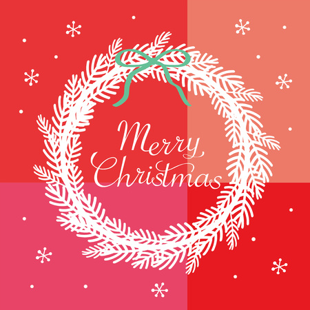 Christmas wreath illustrationのイラスト素材