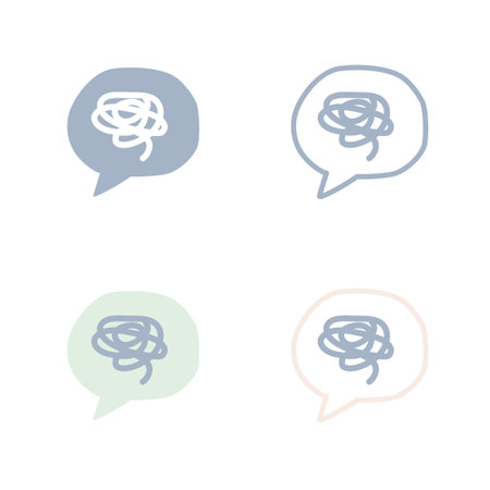 Chaos speech bubble icons setのイラスト素材