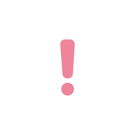 Ilustración de Pink exclamation mark icon on white background - Imagen libre de derechos