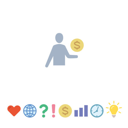 People silhouette icon, holding something in one handのイラスト素材