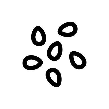 Sesame, vector food icon, flat line styleのイラスト素材