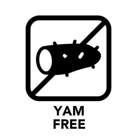 Square frame yam free icon, one of the food allergy icons setのイラスト素材