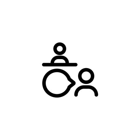 People speaking, talk, chat, communication line iconのイラスト素材