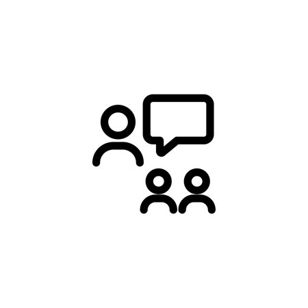 People speaking, talk, chat, communication line iconのイラスト素材