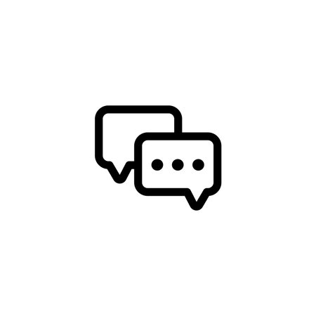 Chat bubble, speech bubble, message line iconのイラスト素材