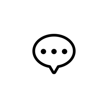 Chat bubble, speech bubble, message line icon