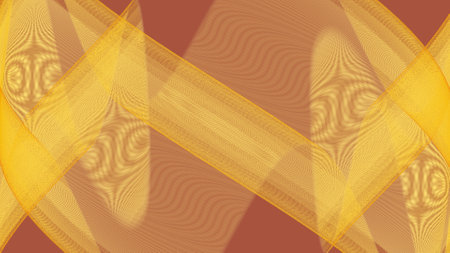 abstract background with yellow and orange ribbons in the form of waves
