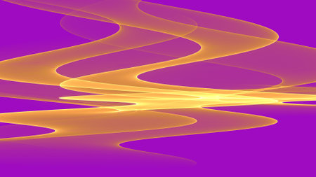 Abstract background. Yellow - purple palette. Raster fractal graphics.の写真素材