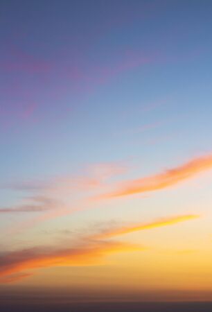 colorful sunset sky with beautiful clouds