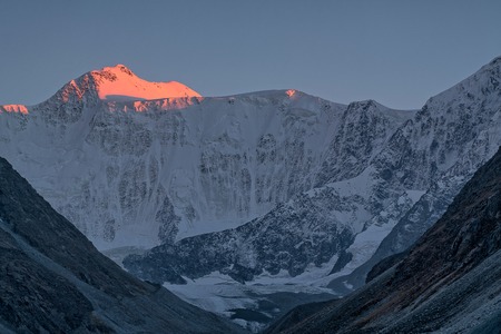 Sunset light in the mountains, Belukha Mountain, Altaiの写真素材